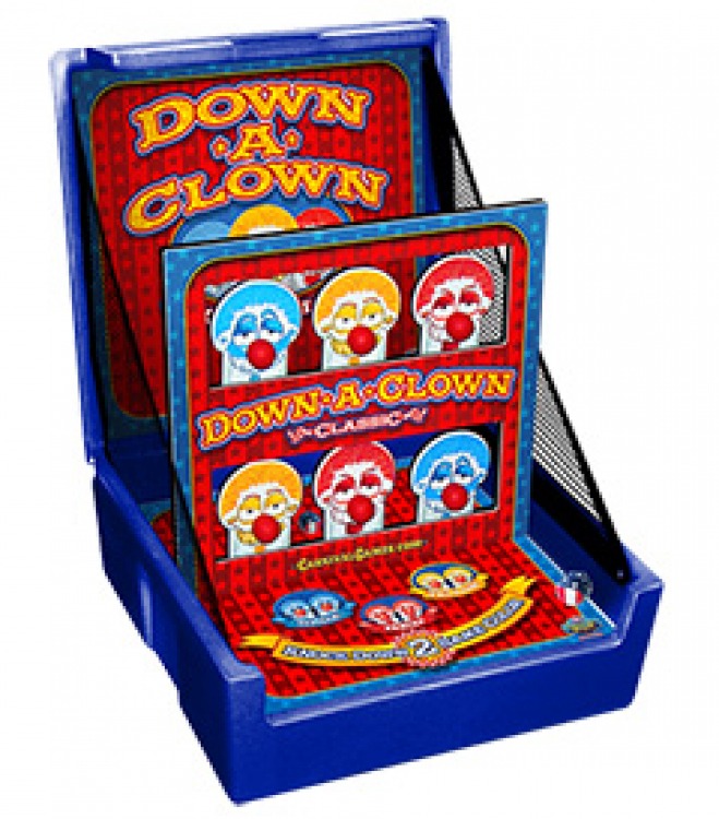 down a clown carnival game