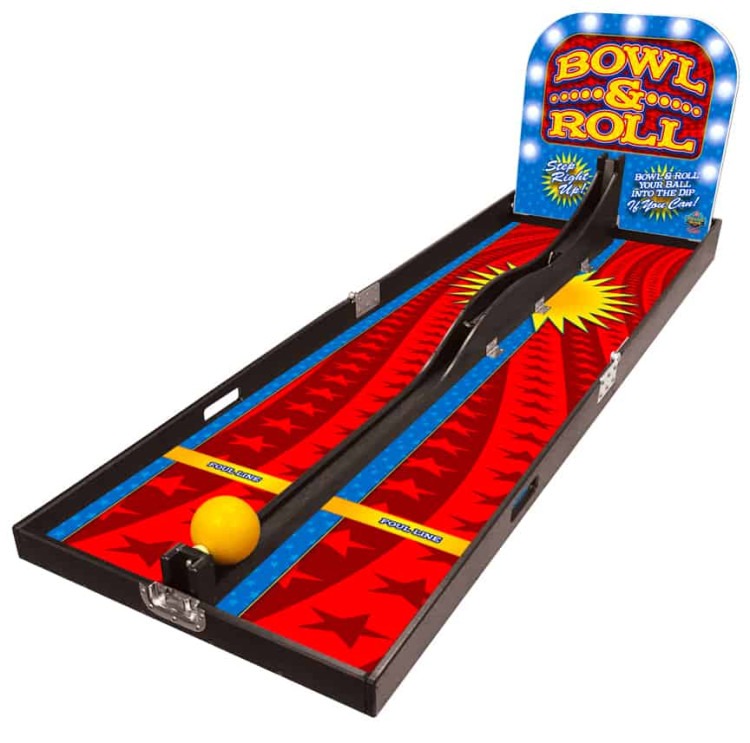 Roll and bowl carnival game