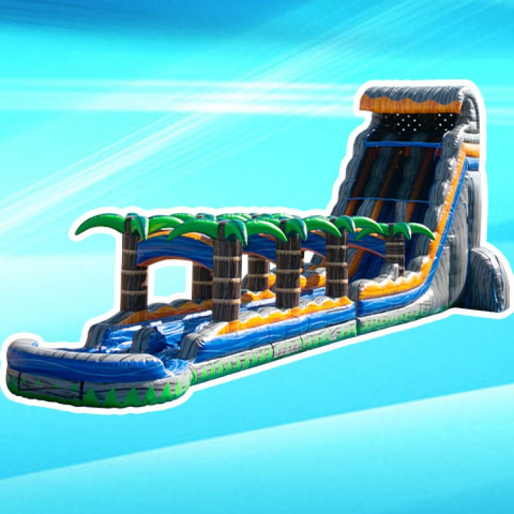 24ft Infernal cascade with Slip n slide